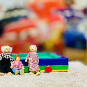 Lot of 2 Wooden Dollhouse Dolls – Grandma & Grandpa