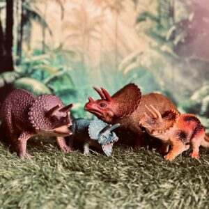 Family Set of 4 Triceratops Dinosaurs