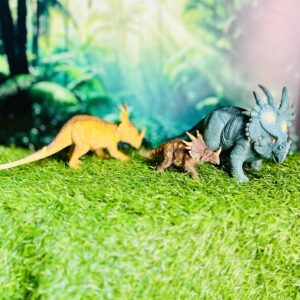 Dinosaur Toy Set – 3 Styracosaurus Figures (Pack of 3)