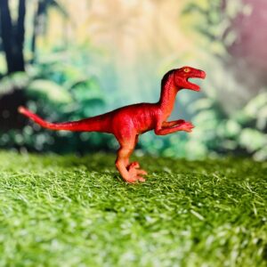Red Realistic Dinosaur Toy – Jurassic Predator Carnivore Figure