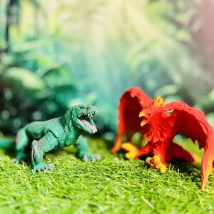 Set of 2 Stretchable Rubber Dinosaurs – Slime Feel Dino Toys