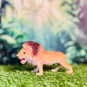 Small Lion Hard Plastic Toy – Realistic Animal Figure