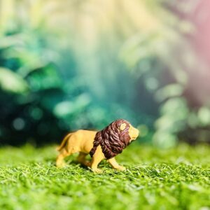Small Lion Hard Plastic Animal Toy – Durable & Realistic