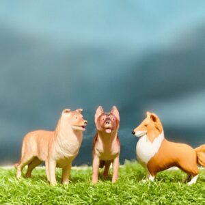 Set of 3 Realistic Dog Toys – Animal Figures for Kids & Collectors