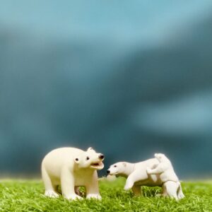 Family of 3 Polar Bear Toys – 2 Big + 1 Small