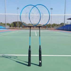 Pair of Blue & Black Badminton Rackets