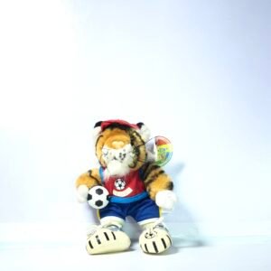 Plush Tiger Soccer Mascot Toy – Vintage Sports Mascot Stuffed Animal