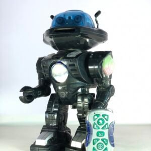 Juguetrónica Robi The Robot Interactive Toy – Voice Command Robot with Foam Disc Launcher
