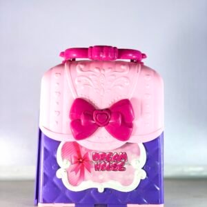 Dream House Portable Carrying Case Playset – Pink Dollhouse Handbag with Accessories