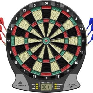 Carromco Score 301 Electronic Dartboard – Soft Tip Dart Game with LCD Scoring Display