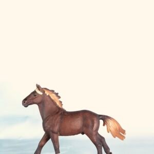 hrse00007 - Schleich Mustang Stallion 13805 – Farm World Dark Brown Horse Figurine Collectible