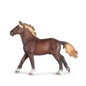 Mustang Stallion - Farm World Dark Brown Horse Figure Collectible