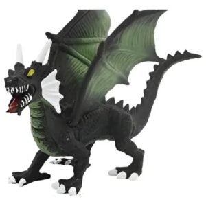 Green and Black Fantasy Dragon Action Figure – Monster Creature Toy