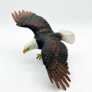 American Bald Eagle Realistic Rubber Figure – Tabletop Wildlife Decor