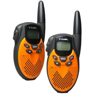 i-talk  Walkie Talkies Orange & Black Two-Way Radio Set (long Range)