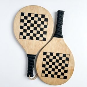 Wooden Tennis Paddle Rackets Sports and Outdoor Play Set